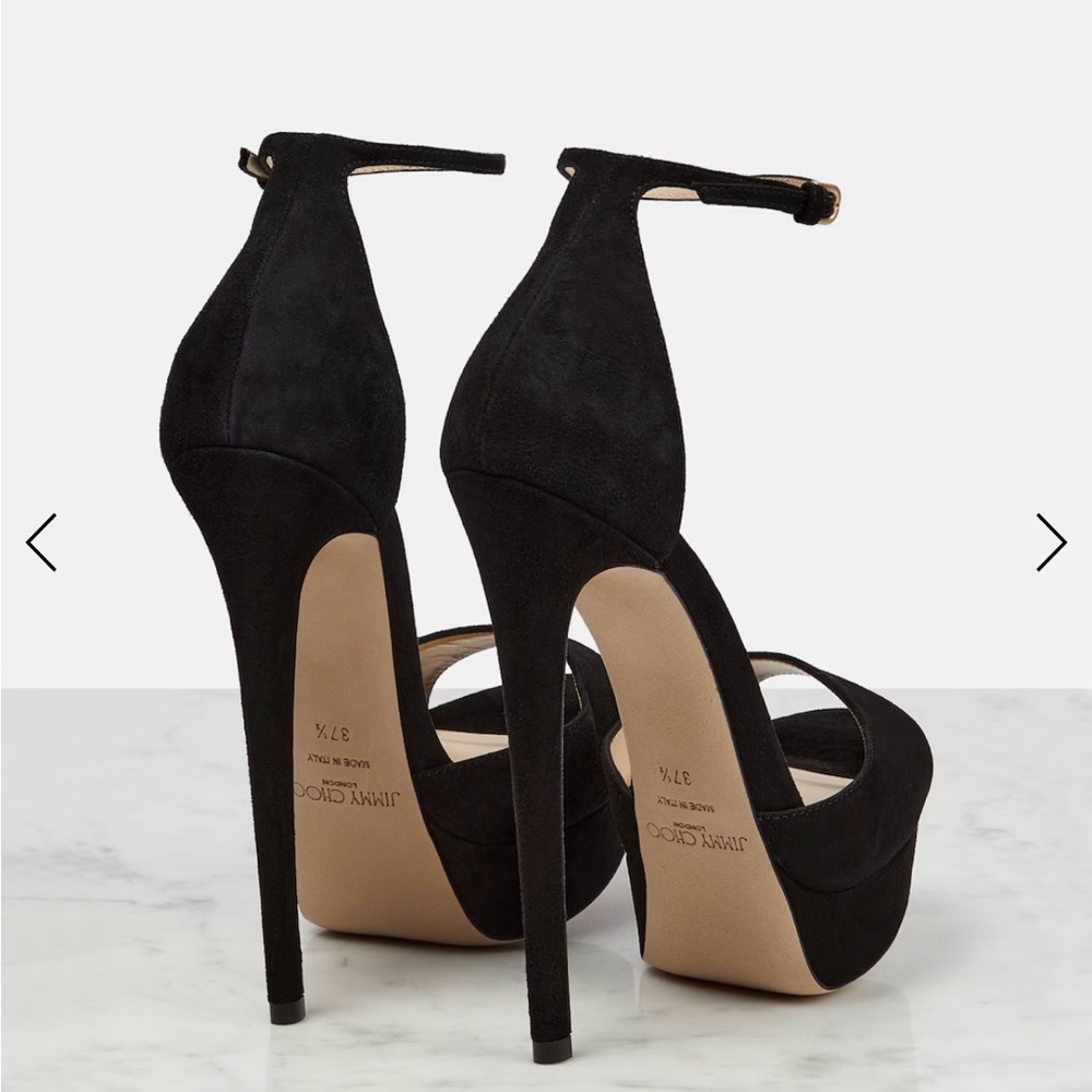 Jimmy Choo Black Platform Heels - Picture 2 of 11